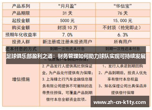 足球俱乐部盈利之道：财务管理如何助力球队实现可持续发展